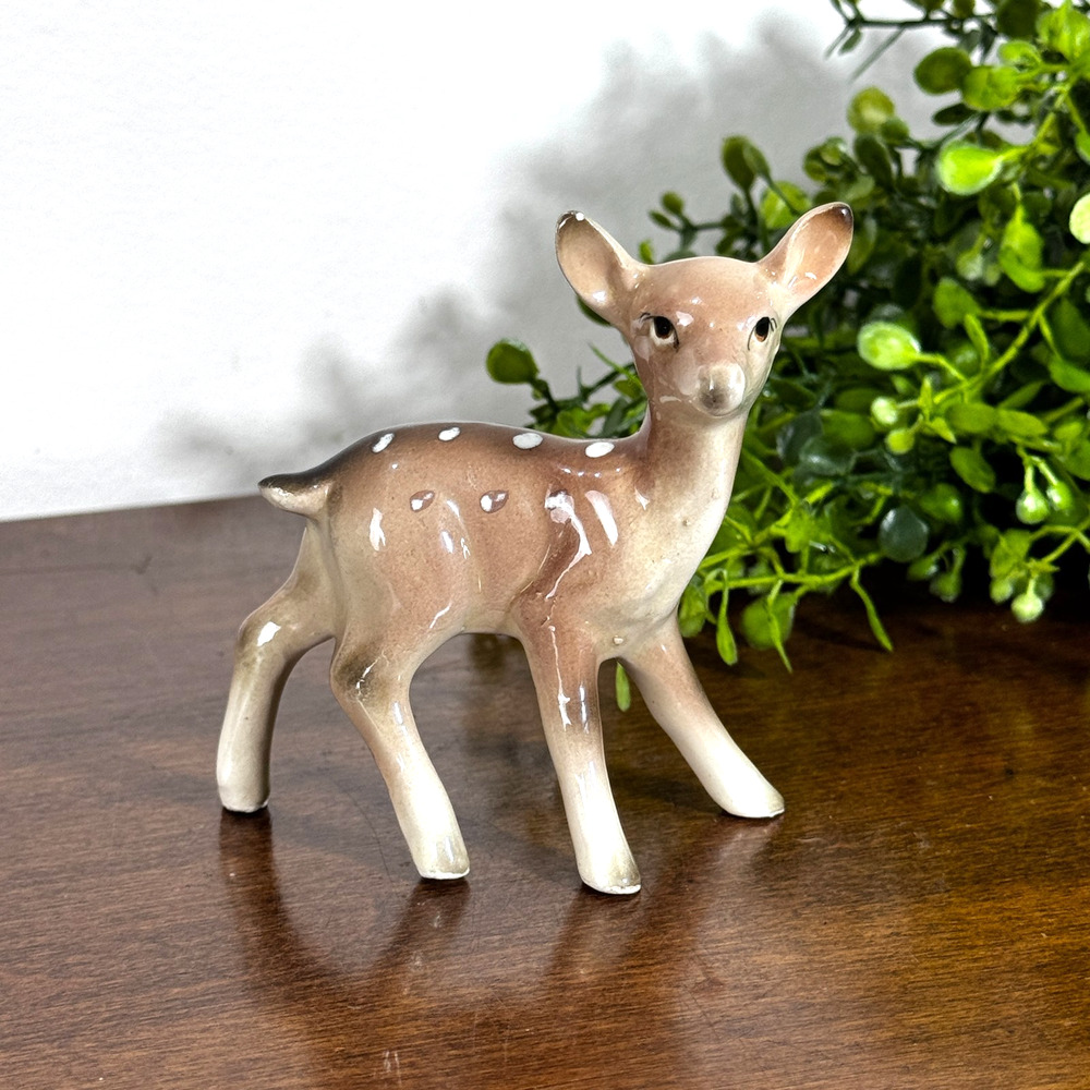 Vintage Deer Fawn Figurine Small 3" Tall Made in Japan